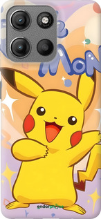 Силиконовый чехол Пикачу для Motorola Moto G15 - 6383u-3948 изображение 