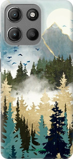 Силиконовый чехол С изображением лесного пейзажа для Motorola Moto G15 - 6548u-3948 изображение 