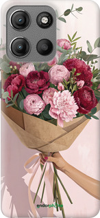 Силиконовый чехол Пионы 1 для Motorola Moto G15 - 6705u-3948 изображение 