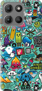 Силиконовый чехол Стикер бомбинг 1 для Motorola Moto G15 - 693u-3948 изображение 