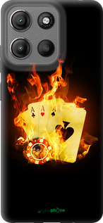 Силиконовый чехол Горящие карты для Motorola Moto G15 - 839u-3948 изображение 