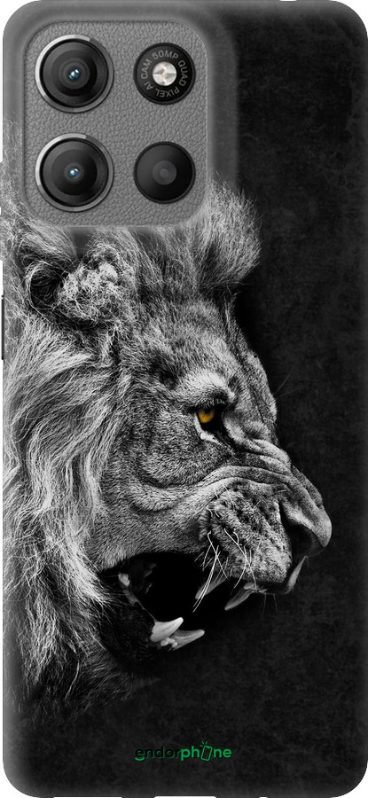 Силиконовый чехол Лев для Motorola Moto G15 - 1080u-3948 изображение 