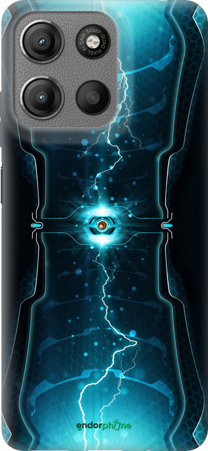 Силиконовый чехол Молнии в цилиндре для Motorola Moto G15 - 120u-3948 изображение 