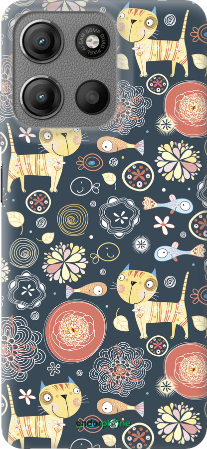 Силиконовый чехол Котята v4 для Motorola Moto G15 - 1224u-3948 изображение 