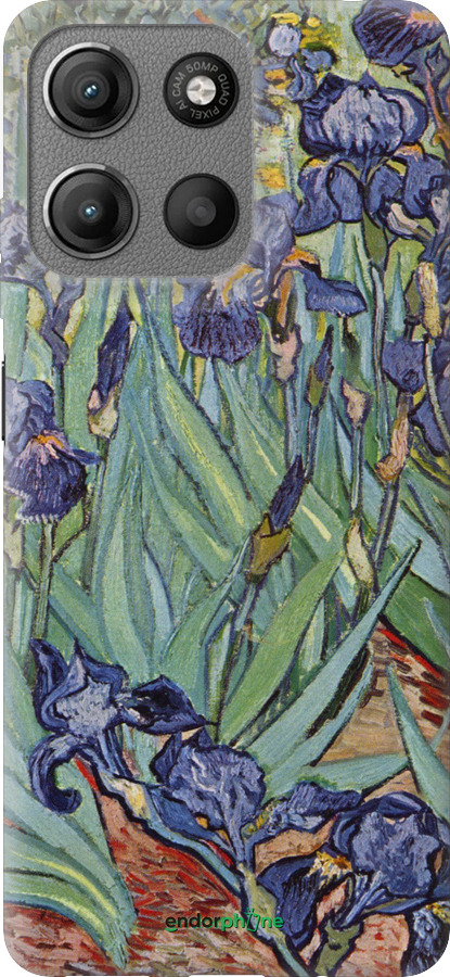 Силиконовый чехол Винсент Ван Гог. Ирисы для Motorola Moto G15 - 161u-3948 изображение 