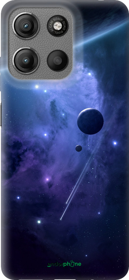 Силиконовый чехол Планеты в синем космосе для Motorola Moto G15 - 171u-3948 изображение 