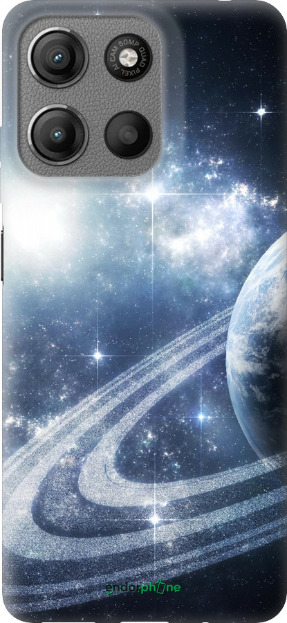 Силиконовый чехол Кольца Сатурна для Motorola Moto G15 - 173u-3948 изображение 