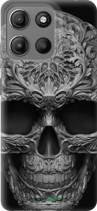 Силиконовый чехол skull-ornament для Motorola Moto G15 - 4101u-3948 изображение 