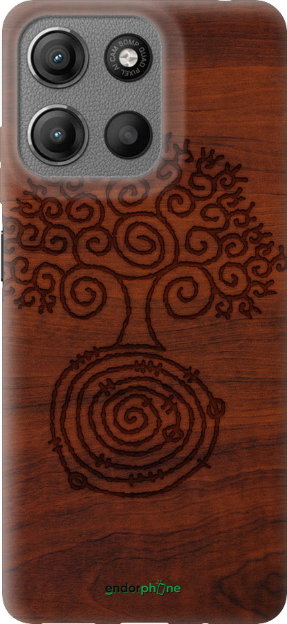 Силиконовый чехол Узор дерева для Motorola Moto G15 - 4119u-3948 изображение 