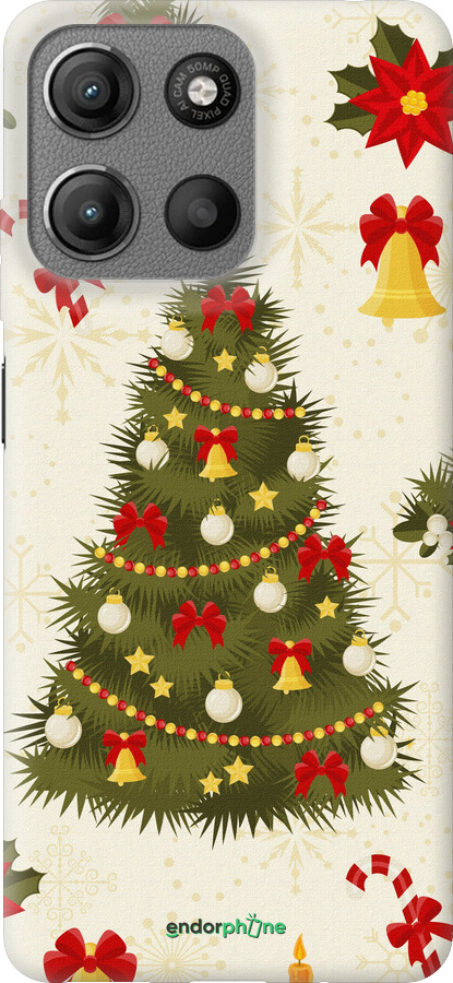 Силиконовый чехол Новогодняя елка для Motorola Moto G15 - 4198u-3948 изображение 