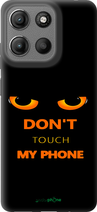Силиконовый чехол Don't touch the phone для Motorola Moto G15 - 4261u-3948 изображение 