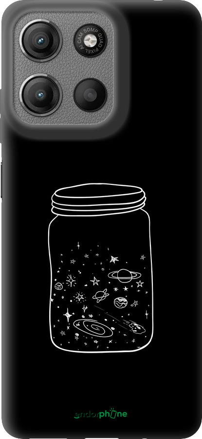 Силиконовый чехол Космос в банке для Motorola Moto G15 - 4297u-3948 изображение 
