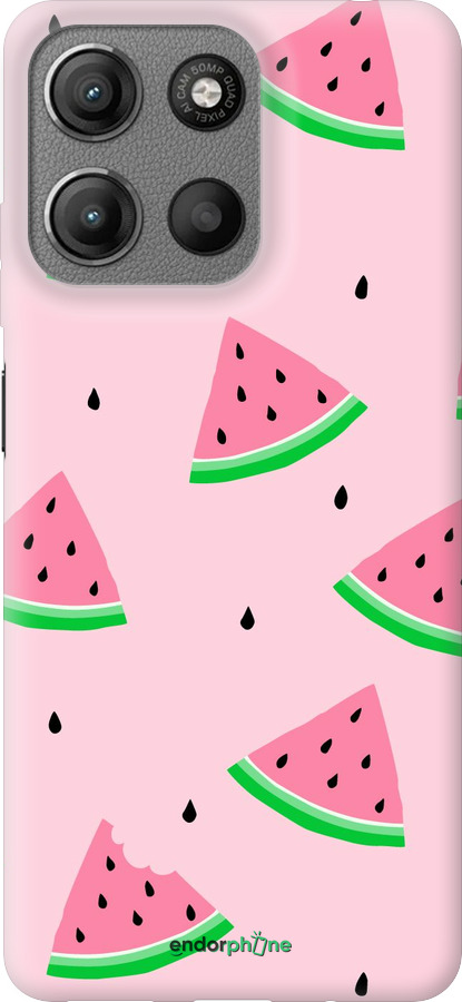 Силиконовый чехол Розовый арбуз для Motorola Moto G15 - 4314u-3948 изображение 