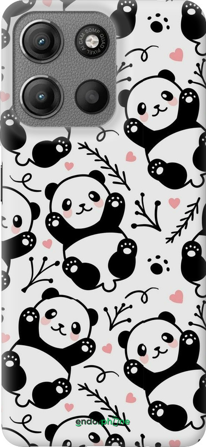 Силіконовий чехол Панди для Motorola Moto G15 - 4318u-3948 изображение 