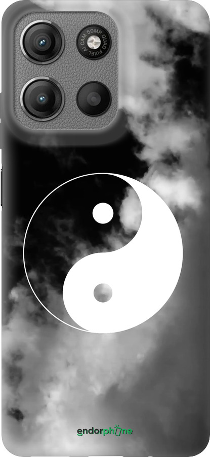 Силиконовый чехол Инь и Янь для Motorola Moto G15 - 4389u-3948 изображение 