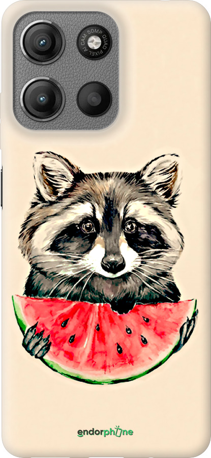 Силиконовый чехол Енотик с арбузом для Motorola Moto G15 - 4605u-3948 изображение 