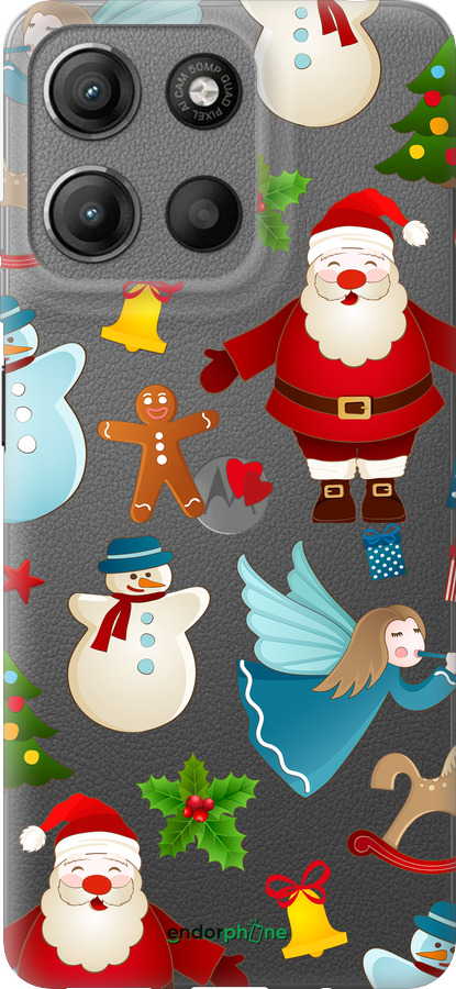 Силиконовый чехол Новогодний 1 для Motorola Moto G15 - 4614u-3948 изображение 