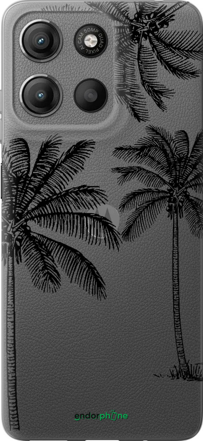 Силиконовый чехол Пальмы1 для Motorola Moto G15 - 4634u-3948 изображение 