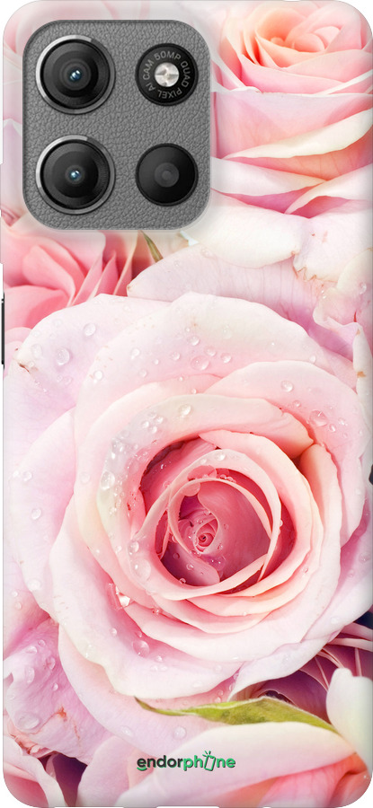 Силиконовый чехол Розы для Motorola Moto G15 - 525u-3948 изображение 
