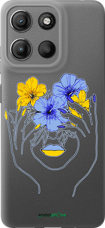 Силиконовый чехол Девушка v4 для Motorola Moto G15 - 5276u-3948 изображение 