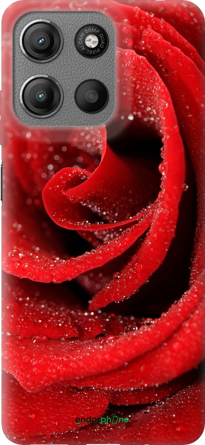 Силиконовый чехол Красная роза для Motorola Moto G15 - 529u-3948 изображение 