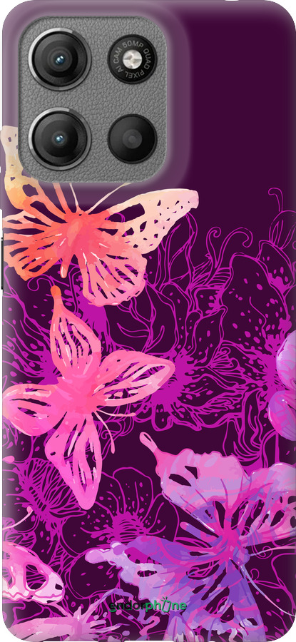 Силіконовий чехол Метелики v2 для Motorola Moto G15 - 5475u-3948 изображение 