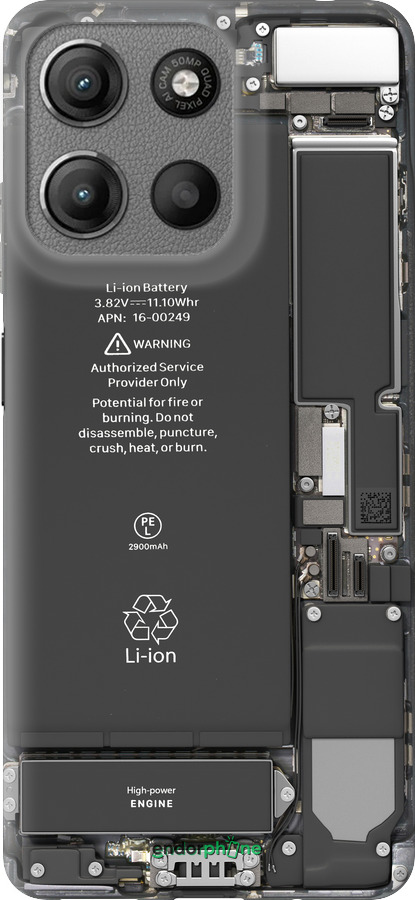 Силиконовый чехол Детали смартфона для Motorola Moto G15 - 5487u-3948 изображение 