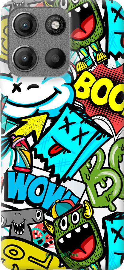 Силіконовий чехол Стікери v4 для Motorola Moto G15 - 5508u-3948 изображение 