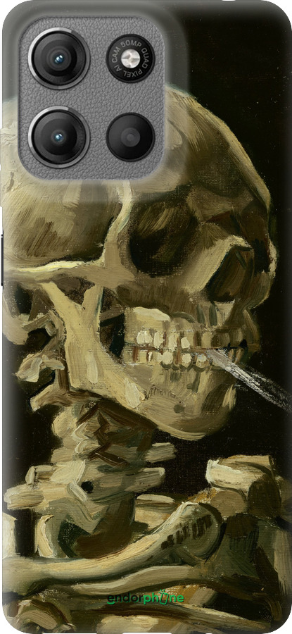 Силиконовый чехол Винсент Ван Гог. Череп для Motorola Moto G15 - 5544u-3948 изображение 