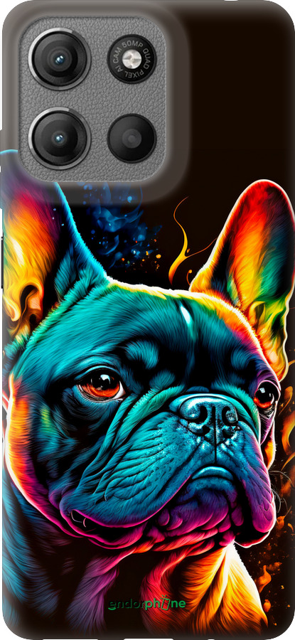 Силиконовый чехол Яркий бульдог для Motorola Moto G15 - 5547u-3948 изображение 