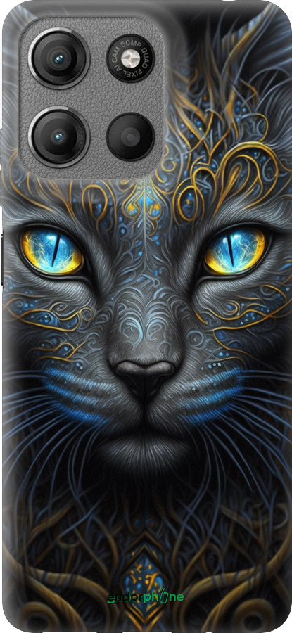 Силиконовый чехол Кошка для Motorola Moto G15 - 5548u-3948 изображение 