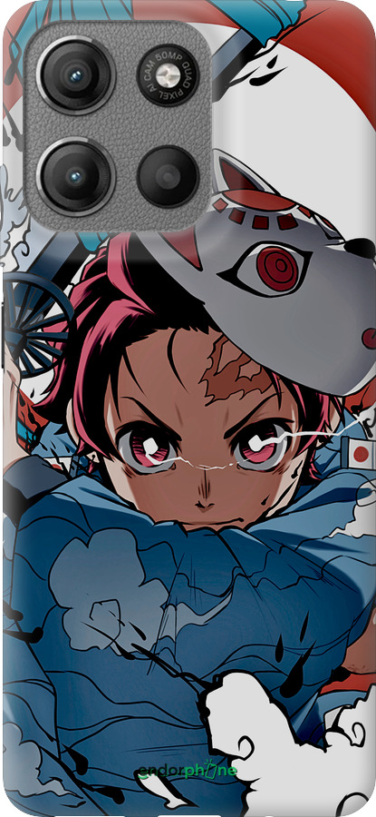 Силиконовый чехол Танджиро Камадо для Motorola Moto G15 - 5574u-3948 изображение 