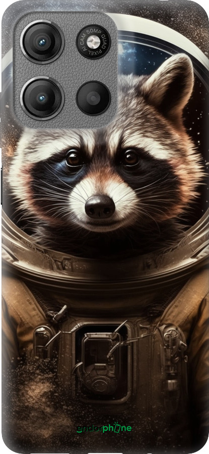 Силиконовый чехол Raccoon austronaut для Motorola Moto G15 - 5581u-3948 изображение 
