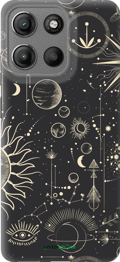 Силиконовый чехол Фаза луны для Motorola Moto G15 - 5605u-3948 изображение 