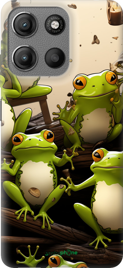 Силіконовий чехол Жабки для Motorola Moto G15 - 5656u-3948 изображение 