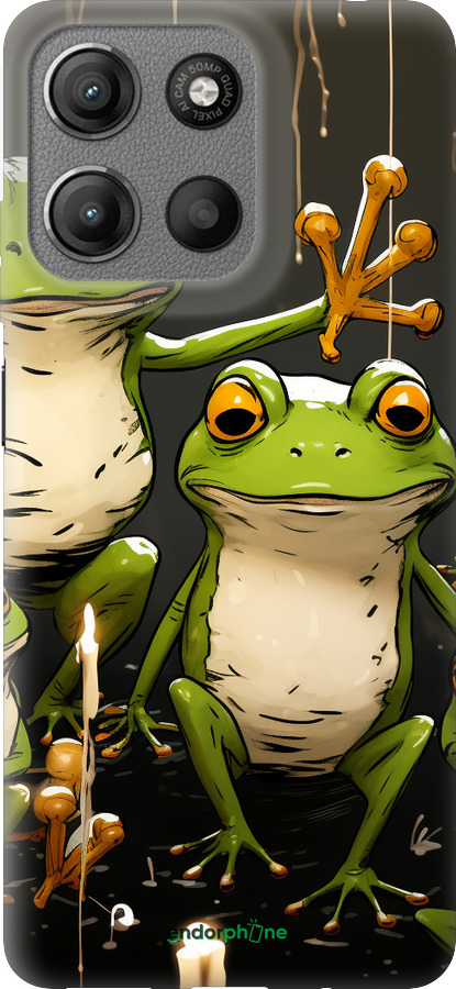 Силиконовый чехол Жабки 2 для Motorola Moto G15 - 5657u-3948 изображение 