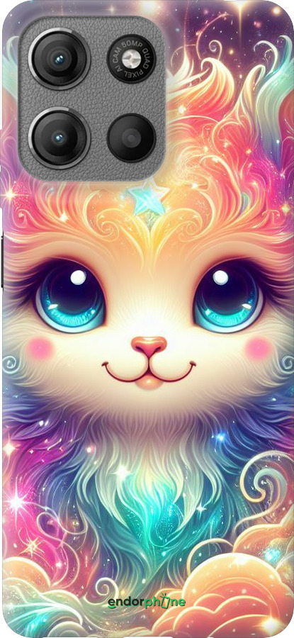 Силиконовый чехол Сказочный котенок для Motorola Moto G15 - 5813u-3948 изображение 