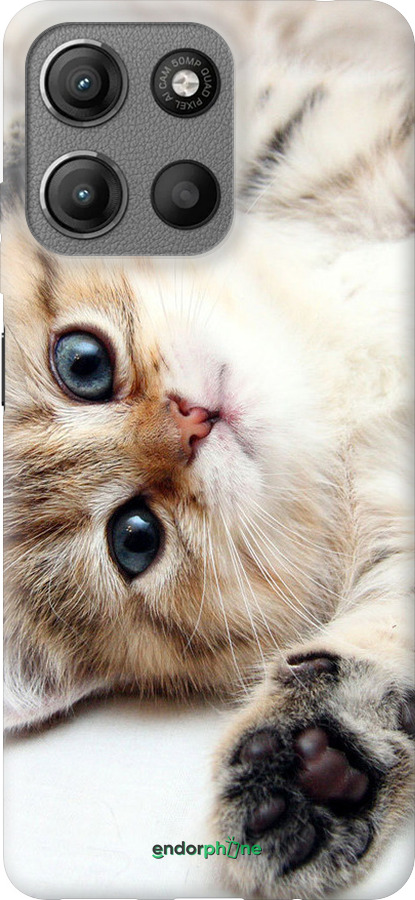 Силиконовый чехол Котик для Motorola Moto G15 - 6024u-3948 изображение 