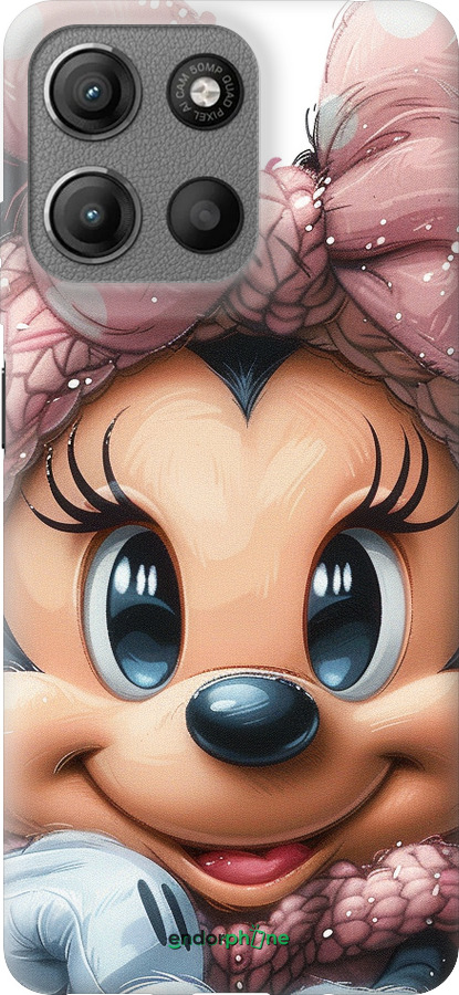 Силиконовый чехол Минни Маус с бантиком для Motorola Moto G15 - 6055u-3948 изображение 