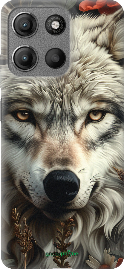 Силіконовий чехол Вовчий погляд для Motorola Moto G15 - 6066u-3948 изображение 