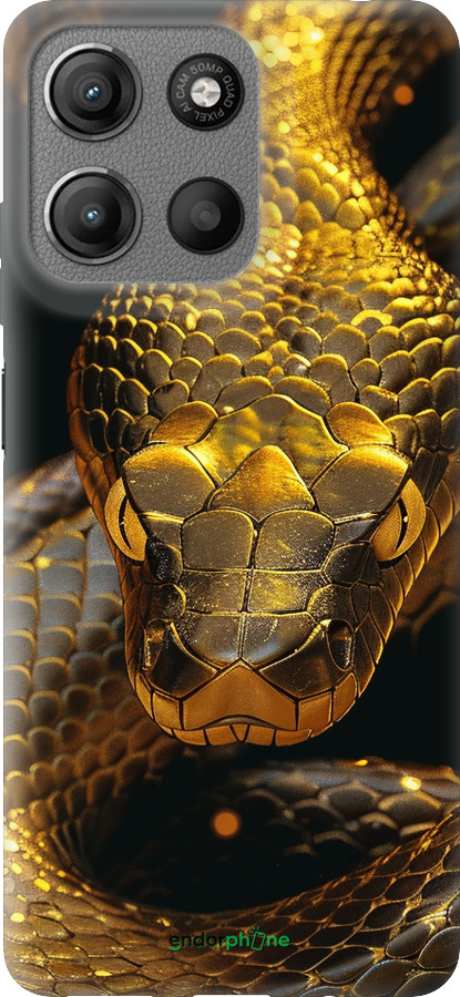 Силиконовый чехол Golden snake для Motorola Moto G15 - 6072u-3948 изображение 