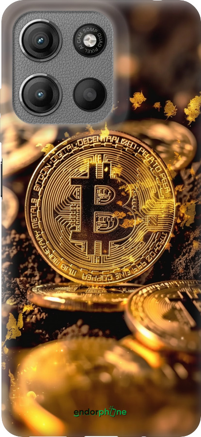 Силиконовый чехол Золотая лихорадка биткойна для Motorola Moto G15 - 6089u-3948 изображение 