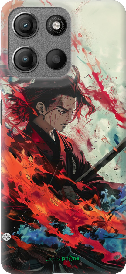 Силиконовый чехол Битва стихий для Motorola Moto G15 - 6110u-3948 изображение 