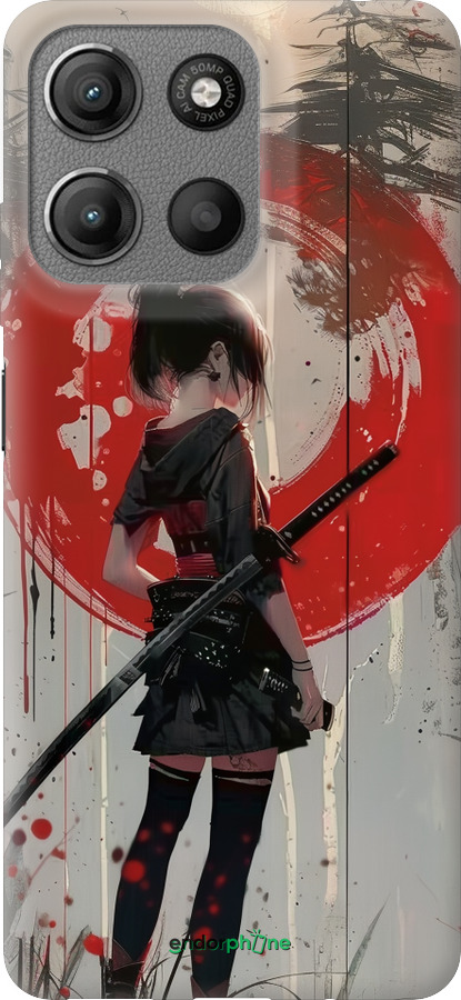 Силиконовый чехол Сумерки воина: Танец с катаной для Motorola Moto G15 - 6123u-3948 изображение 