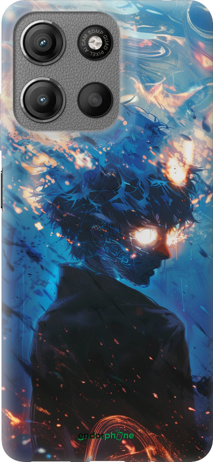 Силиконовый чехол Сатору Годжо для Motorola Moto G15 - 6129u-3948 изображение 