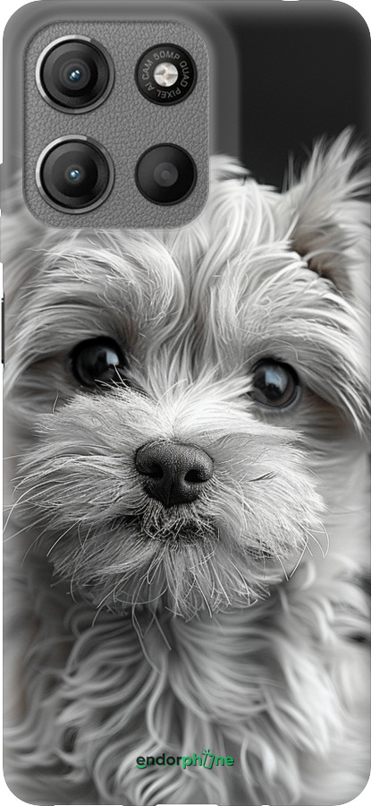 Силиконовый чехол Мальтипу на чорном фоне для Motorola Moto G15 - 6156u-3948 изображение 