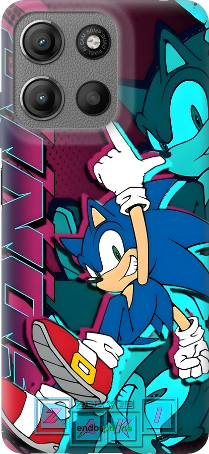 Силиконовый чехол Соник для Motorola Moto G15 - 6284u-3948 изображение 