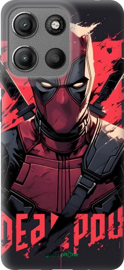 Силиконовый чехол Дедпул для Motorola Moto G15 - 6293u-3948 изображение 