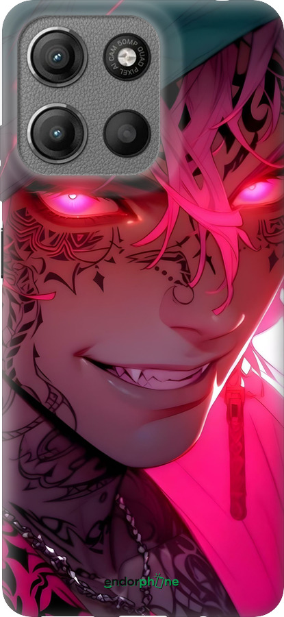 Силиконовый чехол Аниме демон 3 для Motorola Moto G15 - 6313u-3948 изображение 