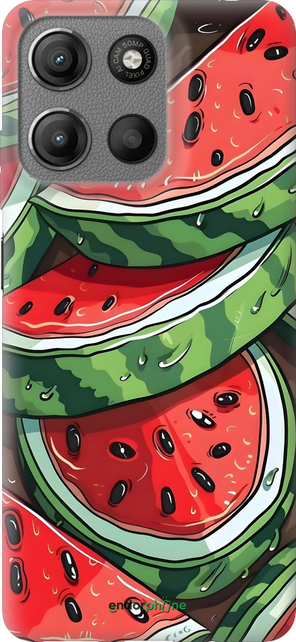 Силиконовый чехол Арбуз для Motorola Moto G15 - 6315u-3948 изображение 